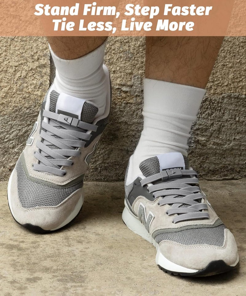 Stepace 2 Pairs Elastic Shoe Laces for Sneakers No Tie Shoelaces for Adults and Kids 5/16" Wide One Size Fit All - Image 3